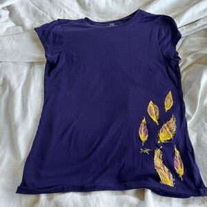 Arc’Teryx puple short sleeve T-shirt. Size L